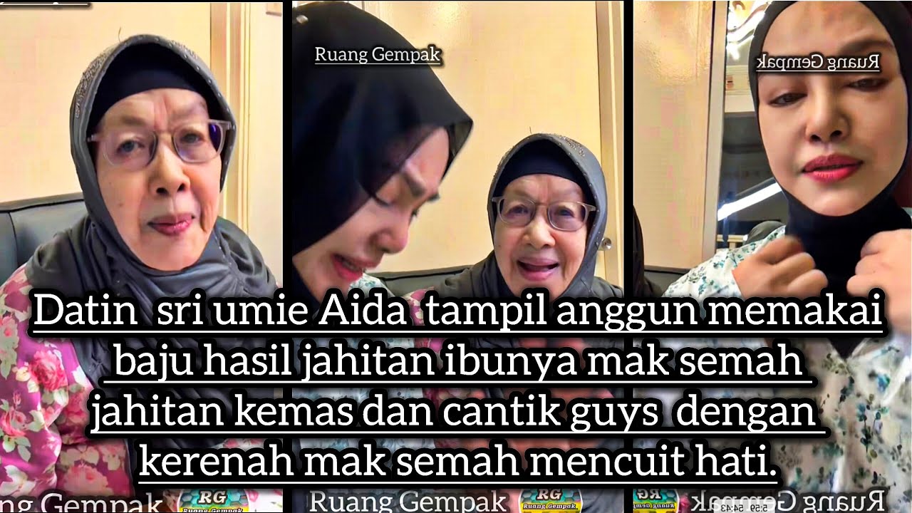 Datin Sri Umie Aida tampil anggun memakai baju hasil jahitan ibunya, Mak Semah,cantiknya guys 