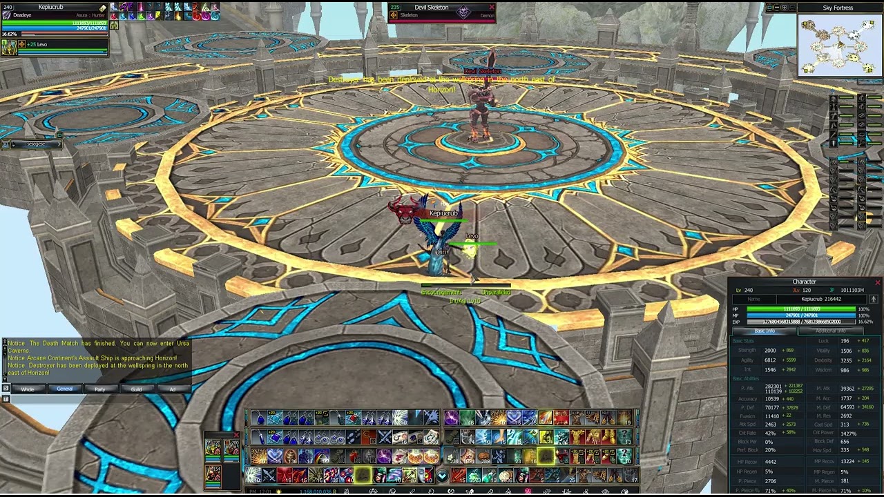 Rappelz Kepiucrub Deadeye Sky bosses