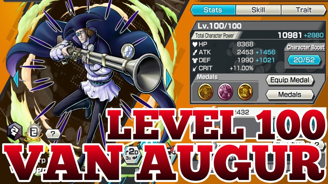LEVEL 100 VAN AUGUR GAMEPLAY | ONE PIECE BOUNTY RUSH | OPBR