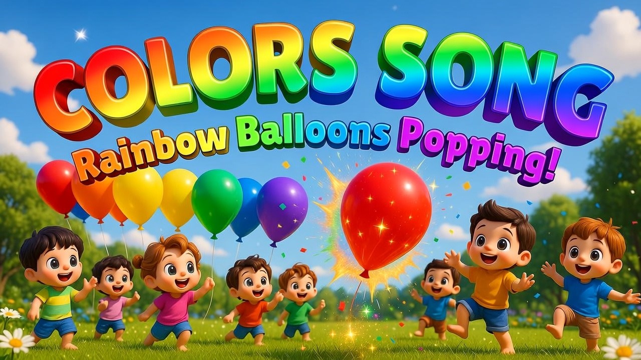 🌈 Colors Song for Kids | Rainbow Balloons Popping Song | Learn Colors with Fun Pop Pop Song! 🎈 New 