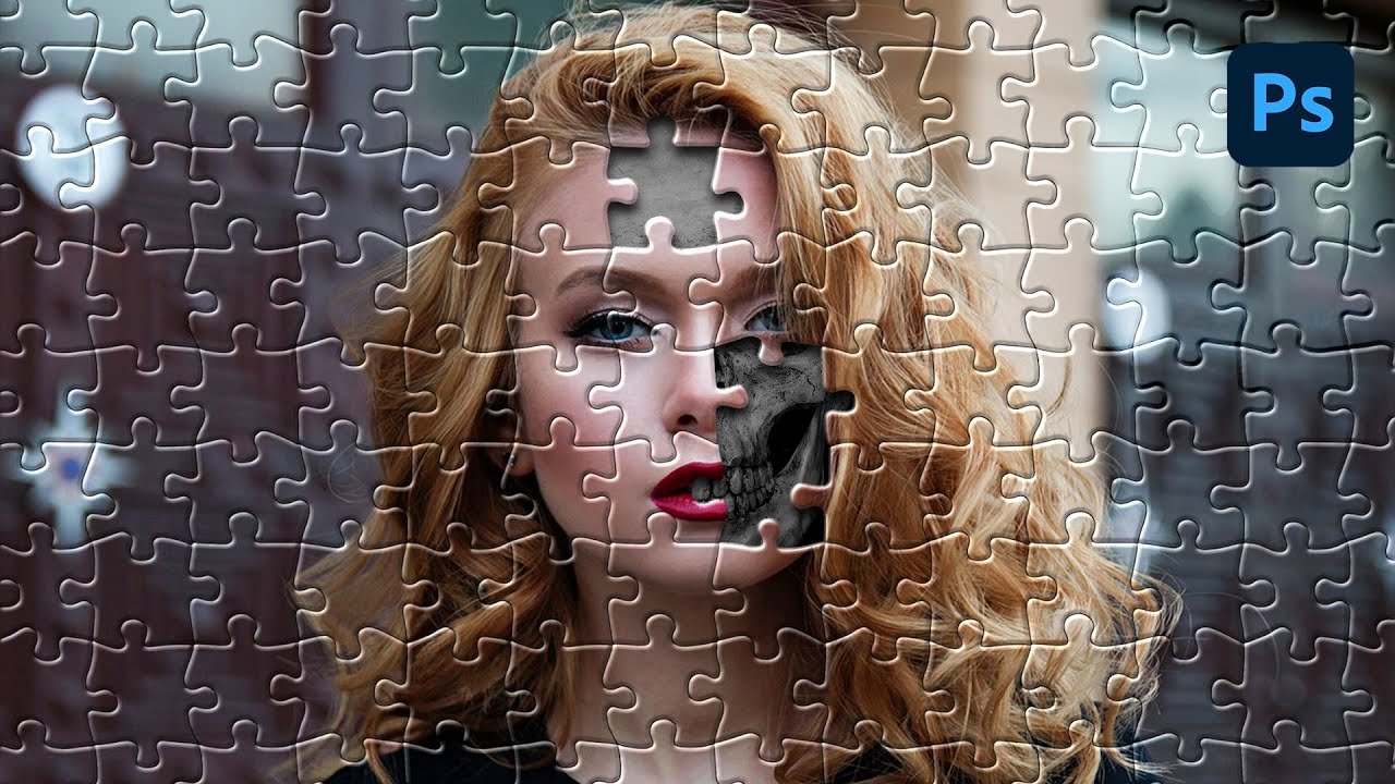 Photoshop Tutorial: How to Make a PUZZLE from a photo.