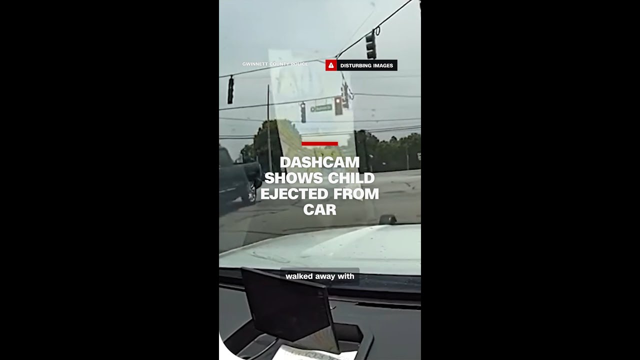 Dashcam shows child ejected from car