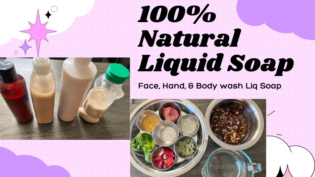 100% Natural Body wash liquid Soap! Can also be used as Natural Face wash & Hand wash liquid soap :)