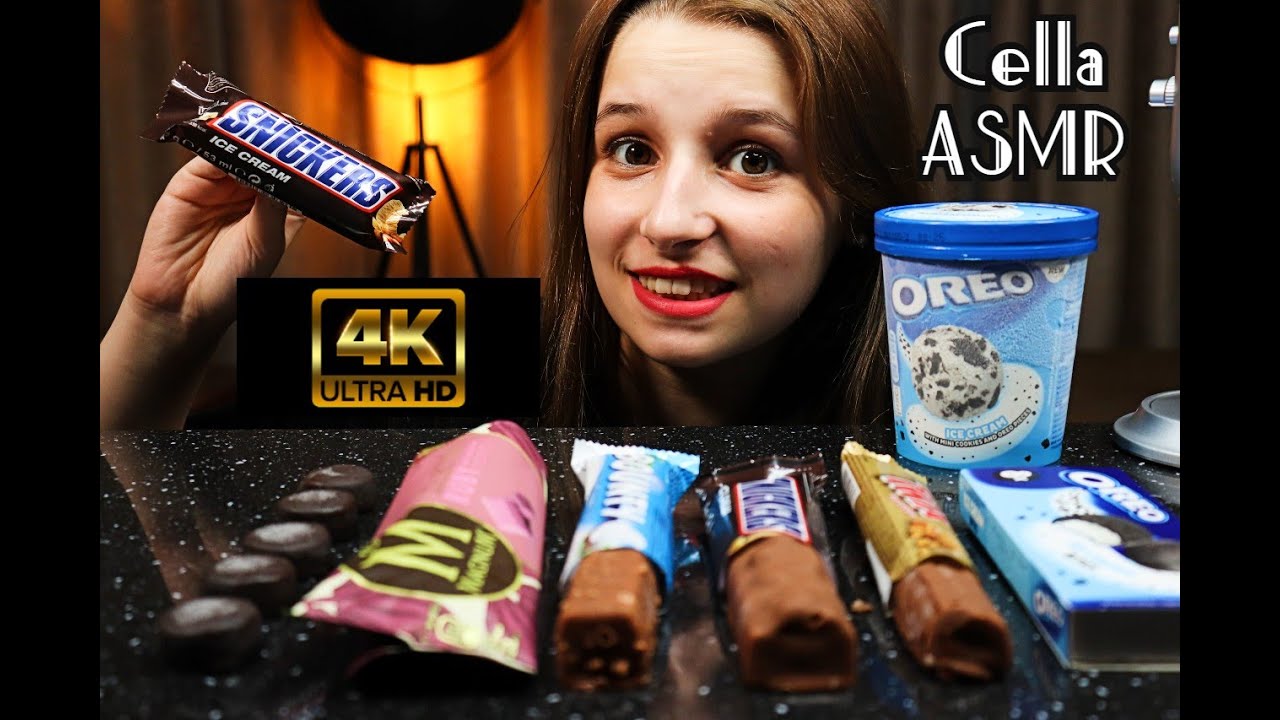 ASMR ICE CREAM BARS (MAGNUM,SNIKERS,BOUNTY,TWIX,OREO) DESSERT MUKBANG | EATING SOUNDS