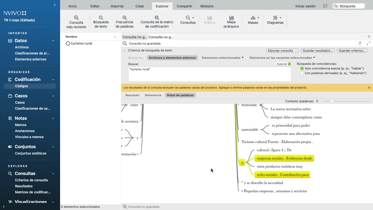 Acercamiento al análisis de contenido con Nvivo