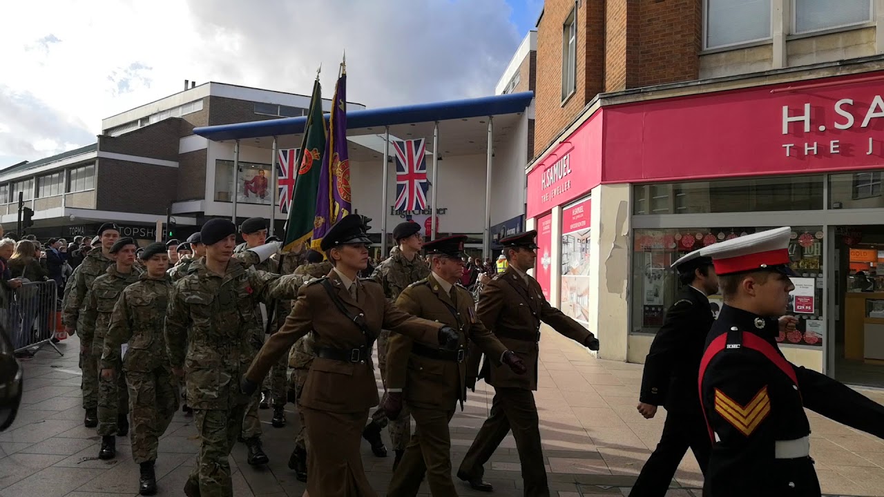 2018 Remembrance Day March in Chelmsford, full procession.
