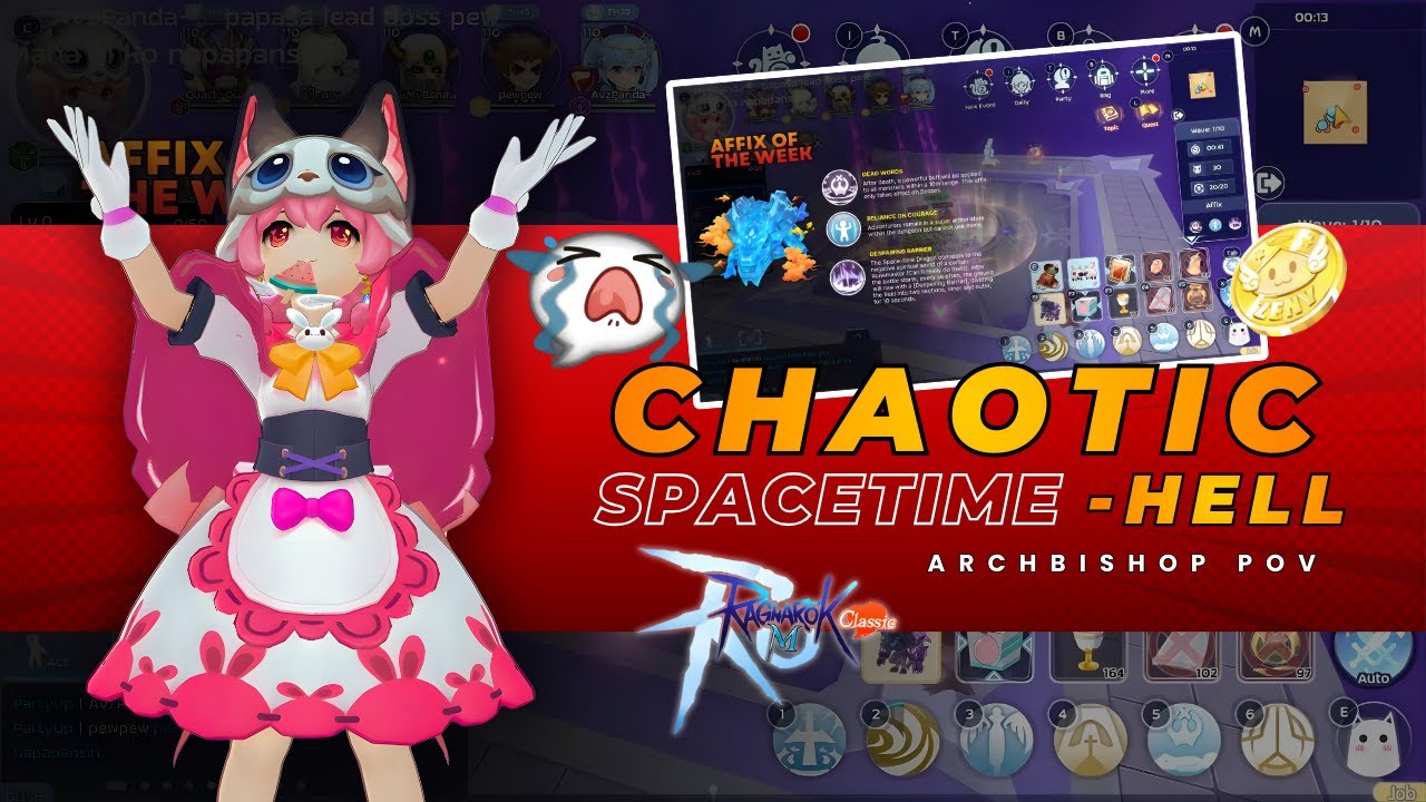 Ragnarok Mobile Classic: Chaotic Spacetime Hell + Archbishop POV | 01-13