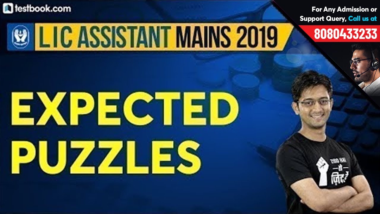 Reasoning Puzzles | Most Expected Questions for LIC Assistant Mains | Crack LIC Assistant 2019