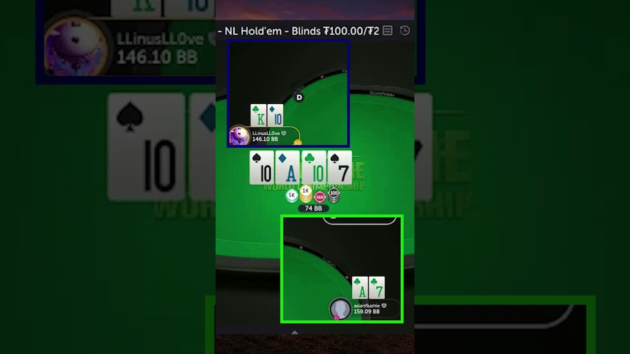 LLinusLL0ve 4-bets KTo and hits a DREAM FLOP 