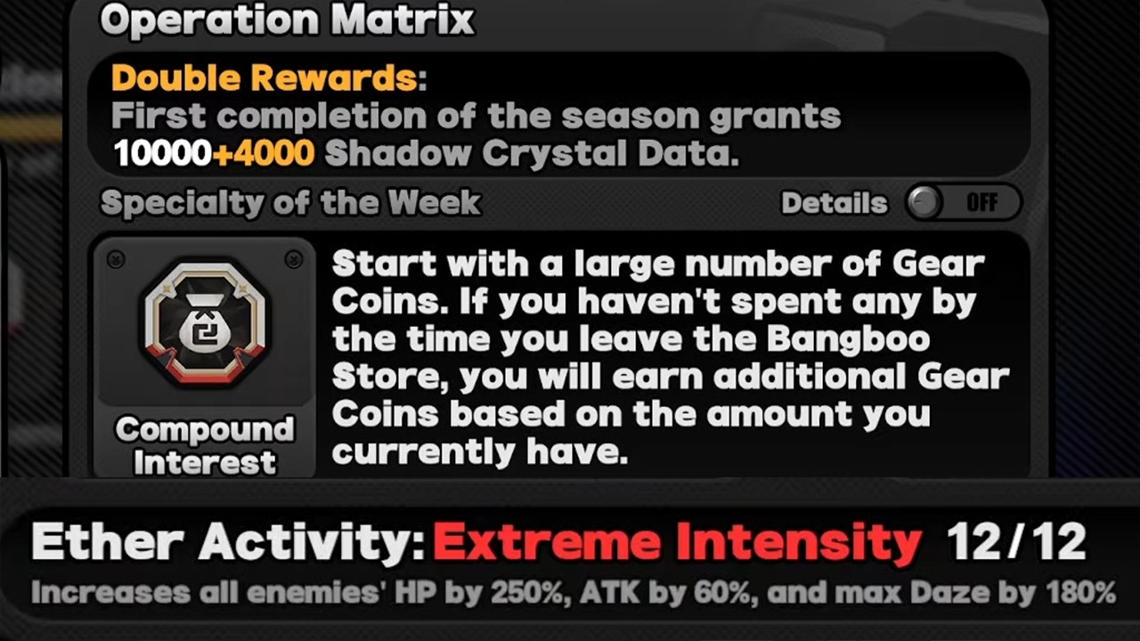 Zenless Zone Zero - Operation Matrix: Compound Interest | Ether Activity: Extreme Intensity 12