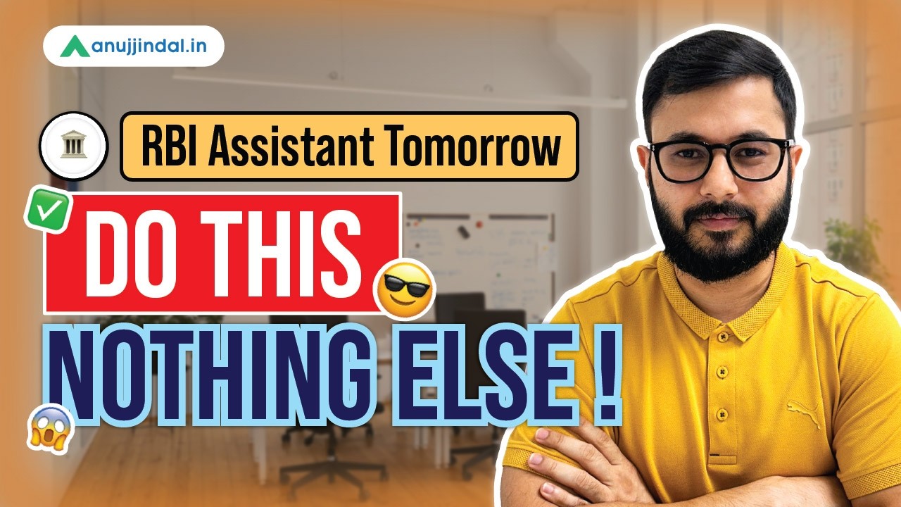 RBI Assistant 2026 | DO THIS TONIGHT for Selection 🔥 | Last-Minute Strategy | Anuj Jindal