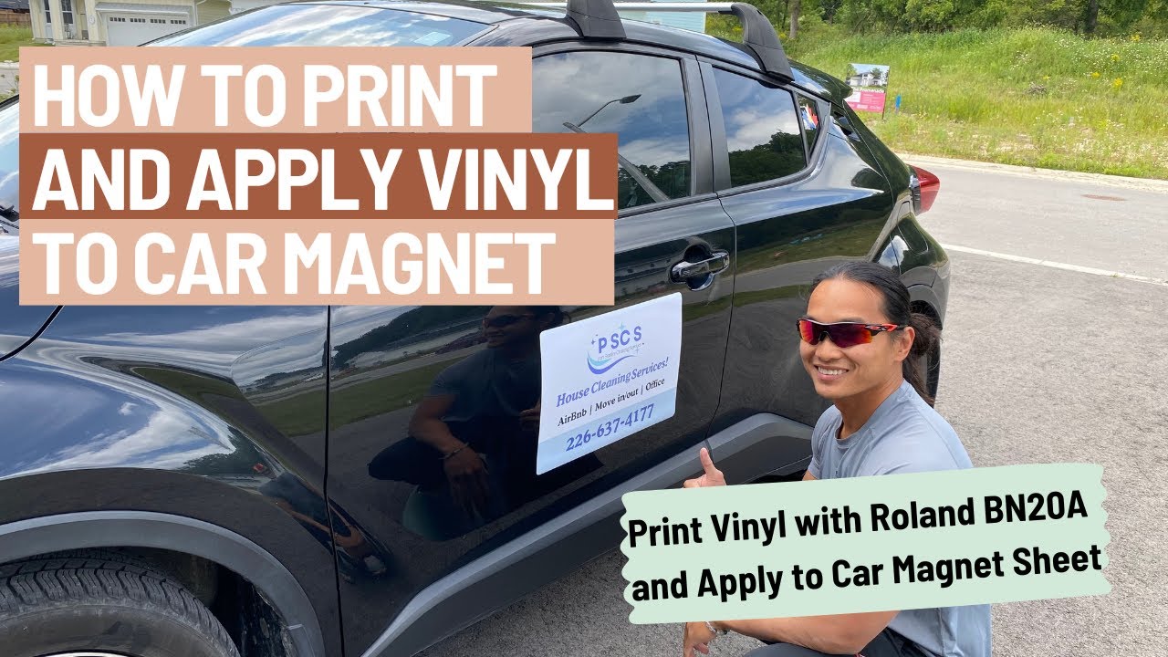 How to Print and Apply Vinyl Decal on Car Magnet | Print with Roland BN20A