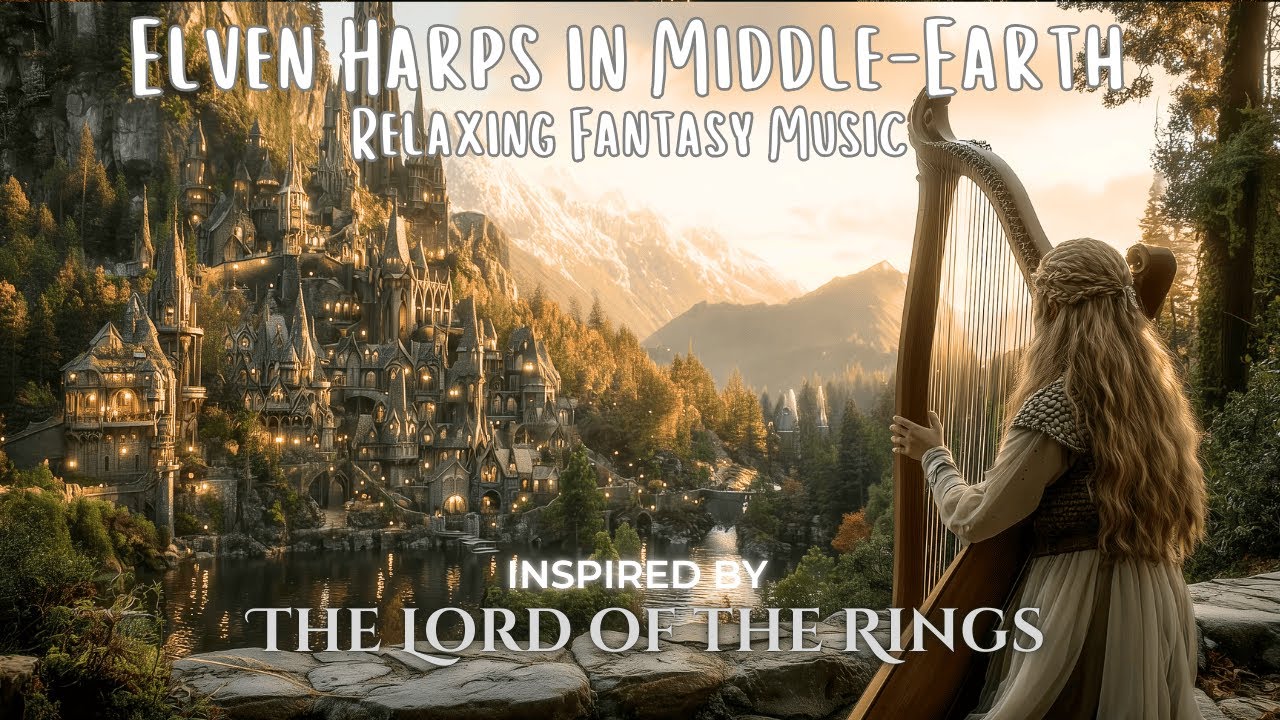 Elven Harps in Middle-Earth | Relaxing Fantasy Music Inspired by Lord of The Rings #lotr #dnd