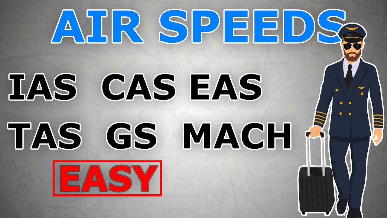 ✅ Difference Between IAS  CAS  EAS  TAS  GS  MACH - Airspeeds in Aviation