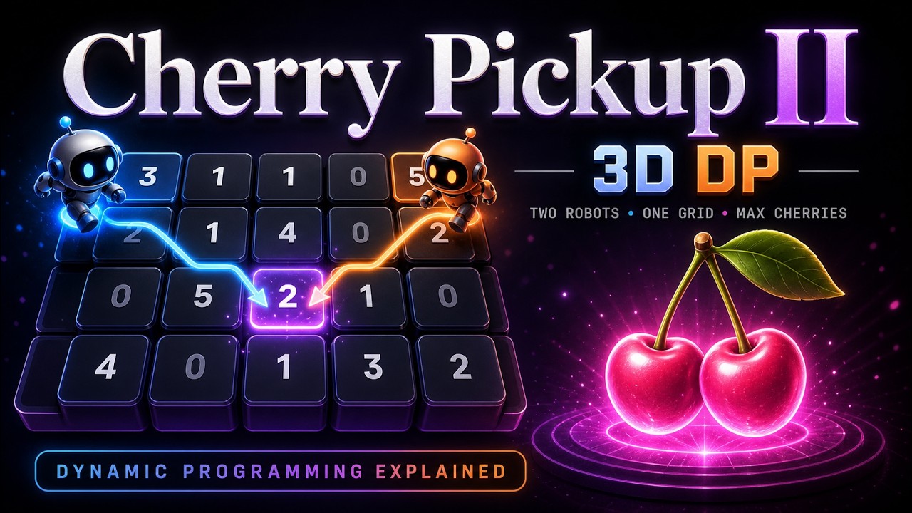 Cherry Pickup II Explained: The 3D DP Blueprint for Two-Robot Grid Problems