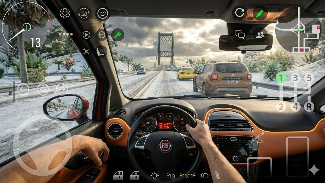 Custom Cars: Online Drive - Fiat Doblo Realistic POV Driving in Heavy Snow | New Update