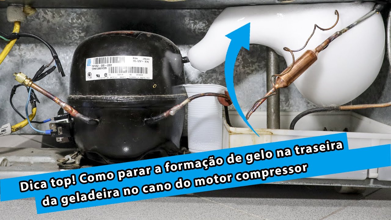 Dica top! Como parar a formação de gelo na traseira da geladeira no cano do motor compressor.