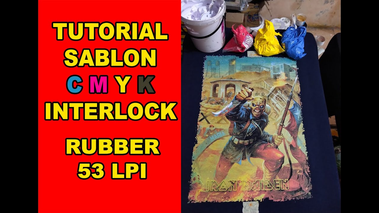 tutorial sablon CMYK kaos hitam interlock outputfilm