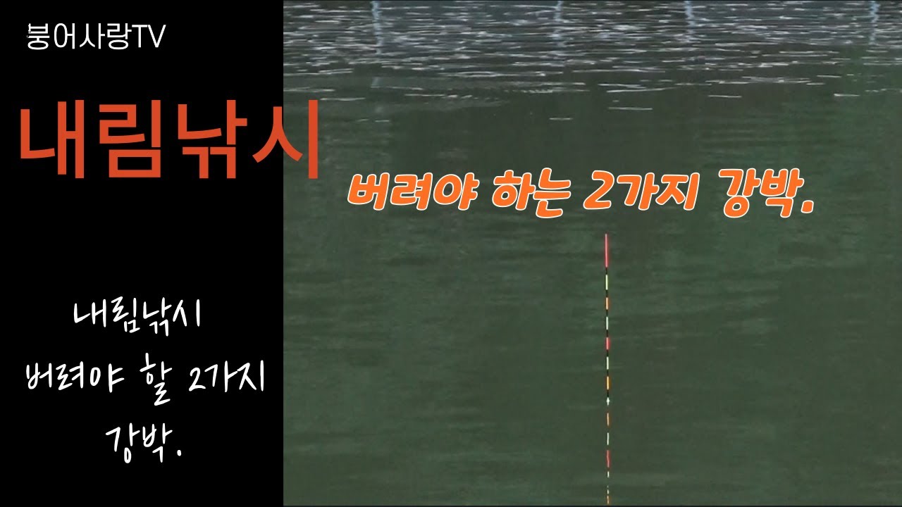 내림낚시 버려야 할 2가지 강박ㅣ대조작 방법ㅣ목줄 길이.