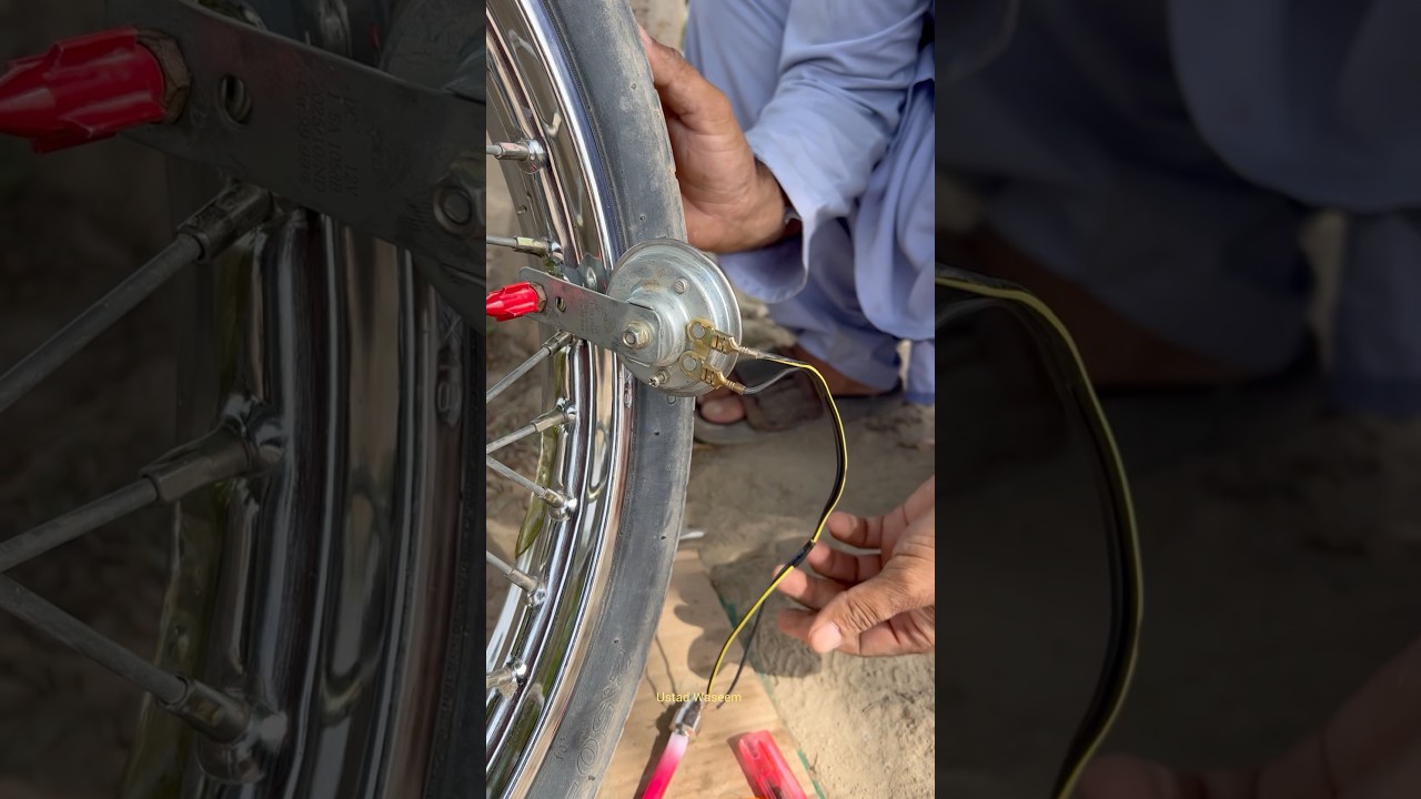 Installing a Horn on the front wheel crazy result #youtube #foryou #shorts #horn #ustad #waseem