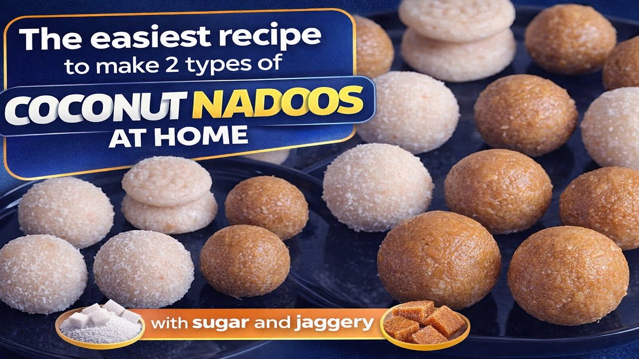 2 Insanely Easy Coconut Laddu Recipes: Sugar vs Jaggery—Festival Ready! 😍🍮 (5-Min Magic)
