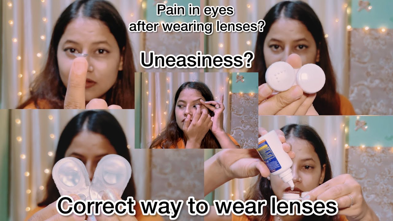 How to wear contact lenses correctly |easy technique| #lenstutorial #howtowearlenses 