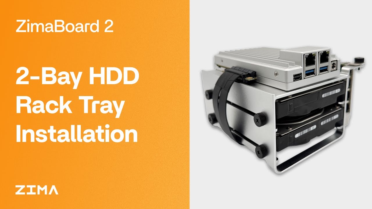 2 Bay HDD Rack Tray Installation for ZimaBoard2