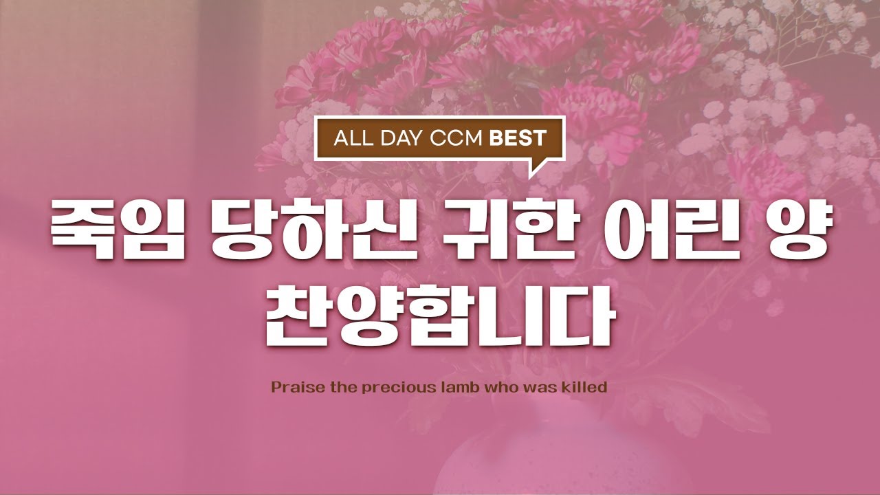 [ALL DAY CCM BEST] 죽임 당하신 귀한 어린 양 찬양합니다(Praise the precious lamb who was killed)