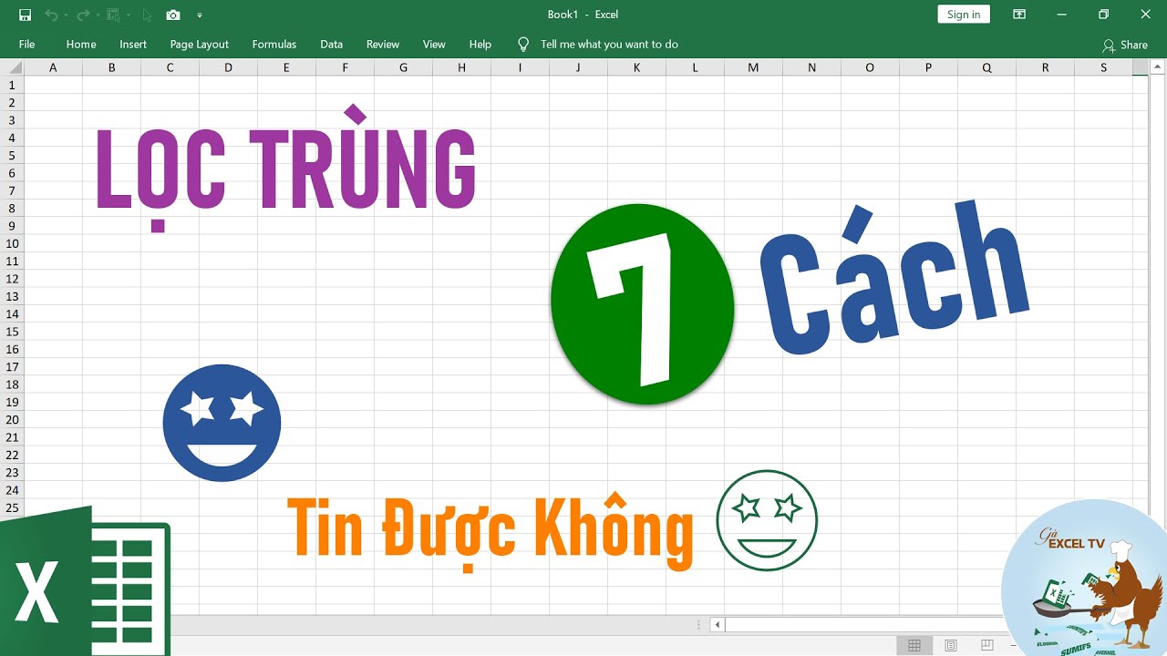 7 Cách lọc dữ liệu trùng tự động trong Excel