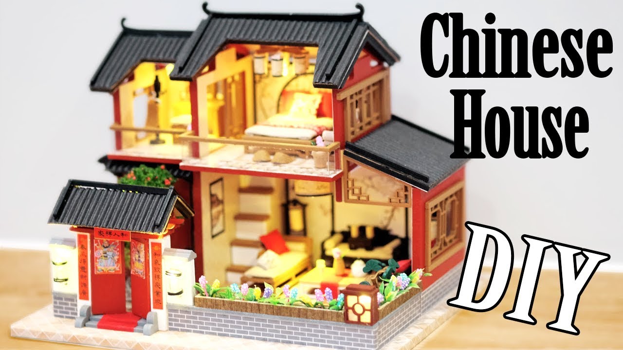 DIY Miniature Dollhouse Kit || Traditional Chinese House - Relaxing Satisfying Video