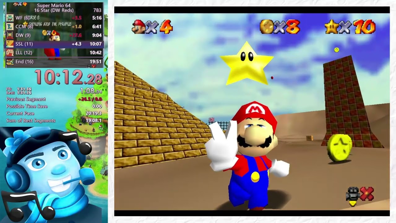Super Mario 64 16 Star 19m42