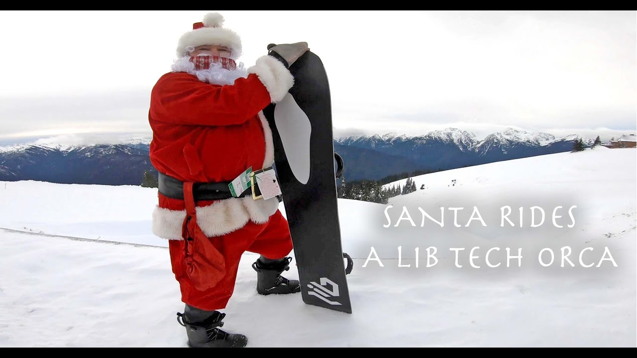 SANTA RIDES A LIB TECH ORCA