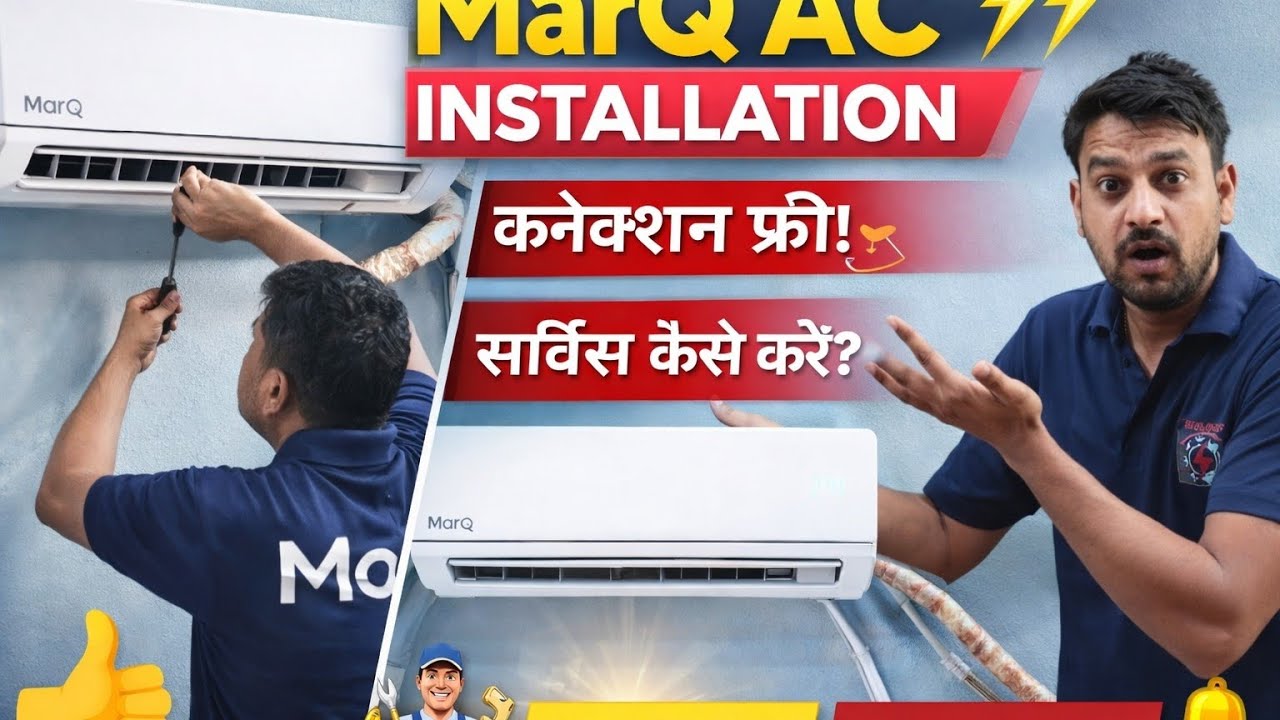 MarQ AC installation.AC unboxing |Split Air Condtioner Installation (2026) | split AC installation.