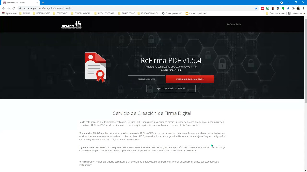 Verificación de firmas digitales en un documento