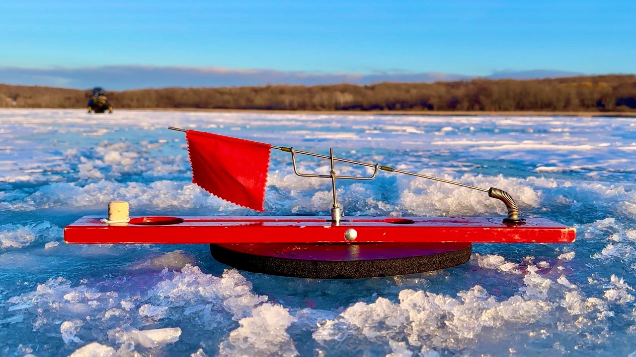 I LOVE Chasing Flags! Ice Fishing with Tip Ups Gets it DONE!!