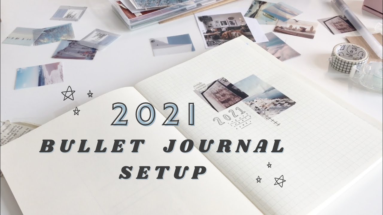 2021 Bullet Journal Setup 📝 || ASMR Aesthetic || soft piano || BTS Life Goes On Background music 🌹✨🎶