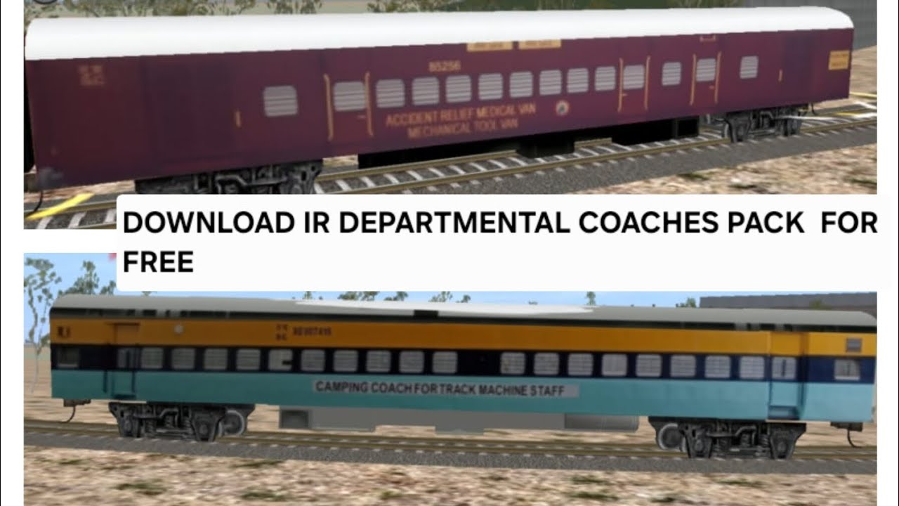 DOWNLOAD DEPARTMENTAL COACHES PACK FOR TRAINZ SIMULATOR FOR FREE #indianrailways 