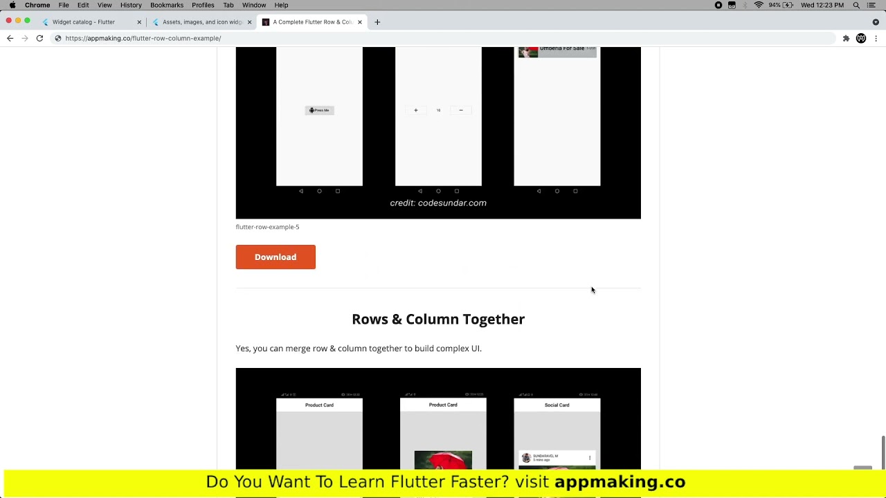 9. Flutter Row & Column Complete Tutorial | Flutter for Beginners #9