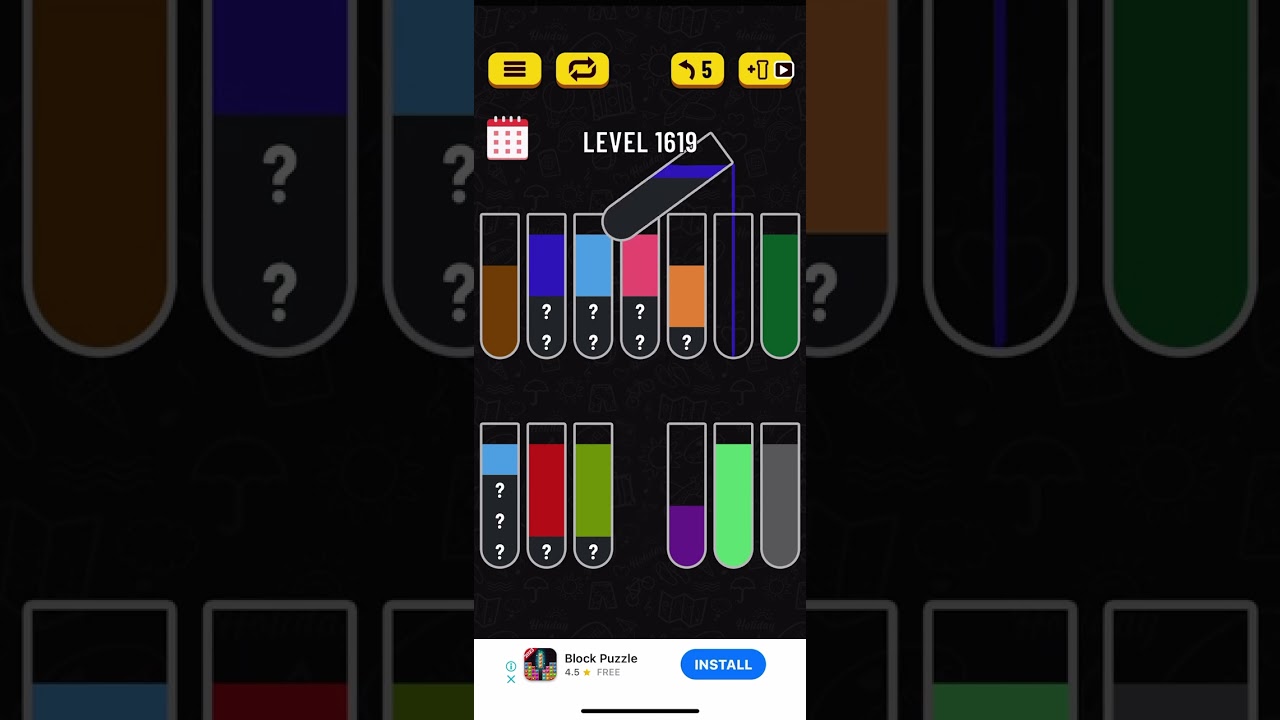Water Sort Puzzle level 1619