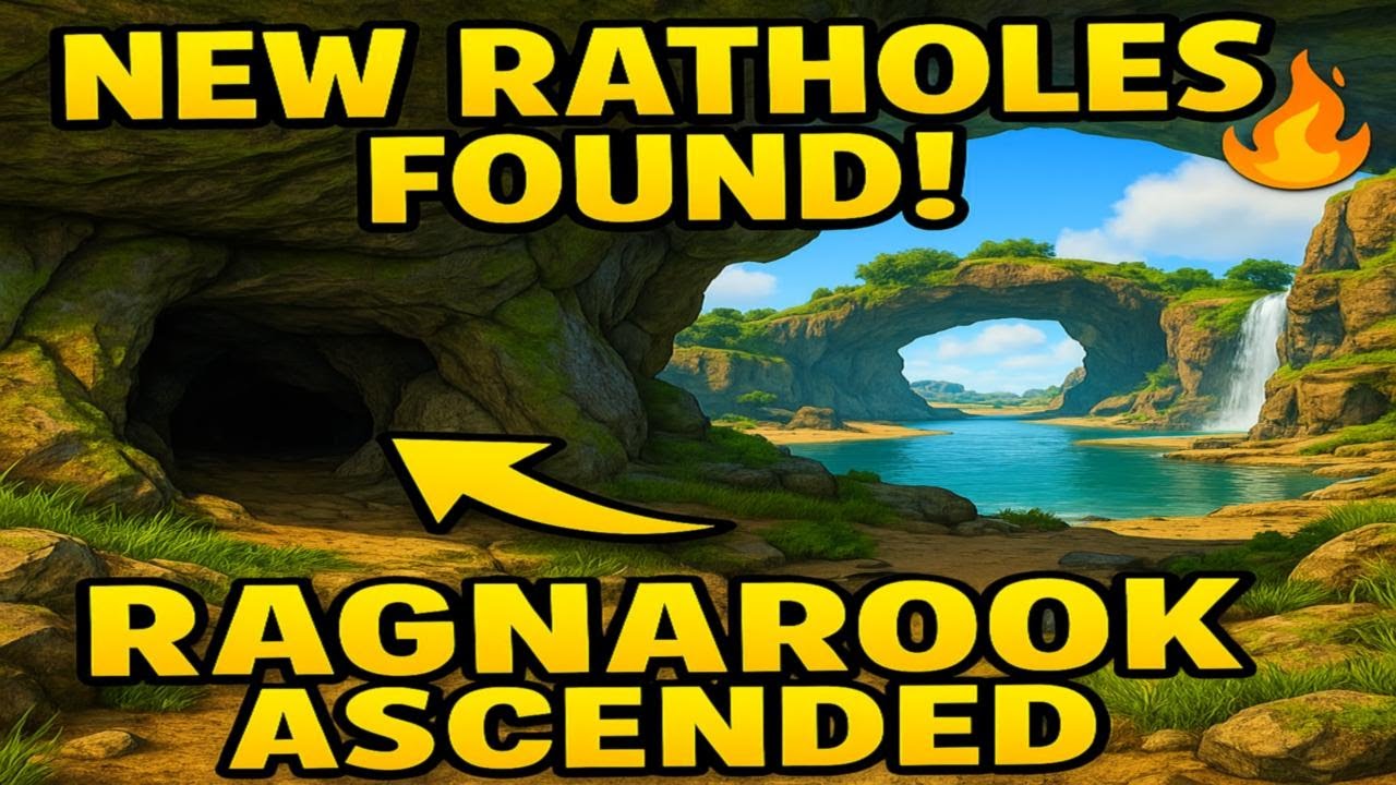 🔥 BEST Ratholes & Hidden Base Locations on New Ragnarok Map! (ARK Survival Ascended)
