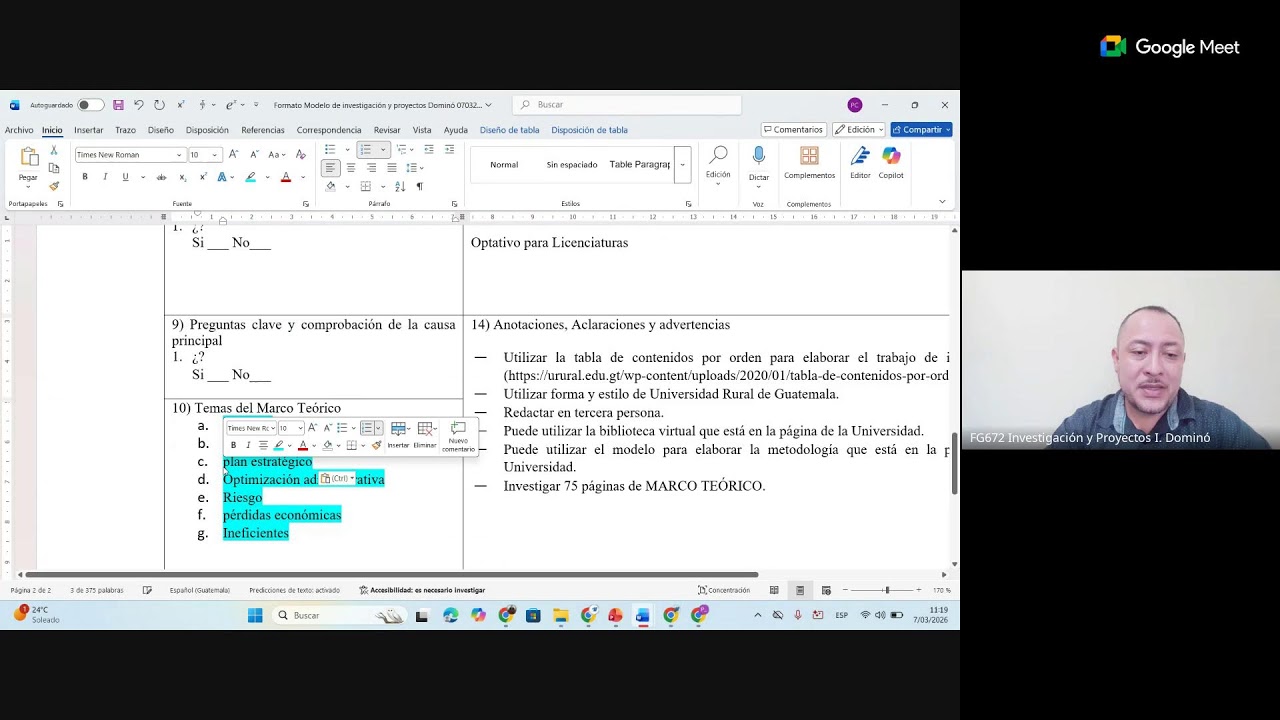 Semana 5. Plan sábado. Formato F-04-01-2024-02 Modelo de investigación y proyectos. Dominó.