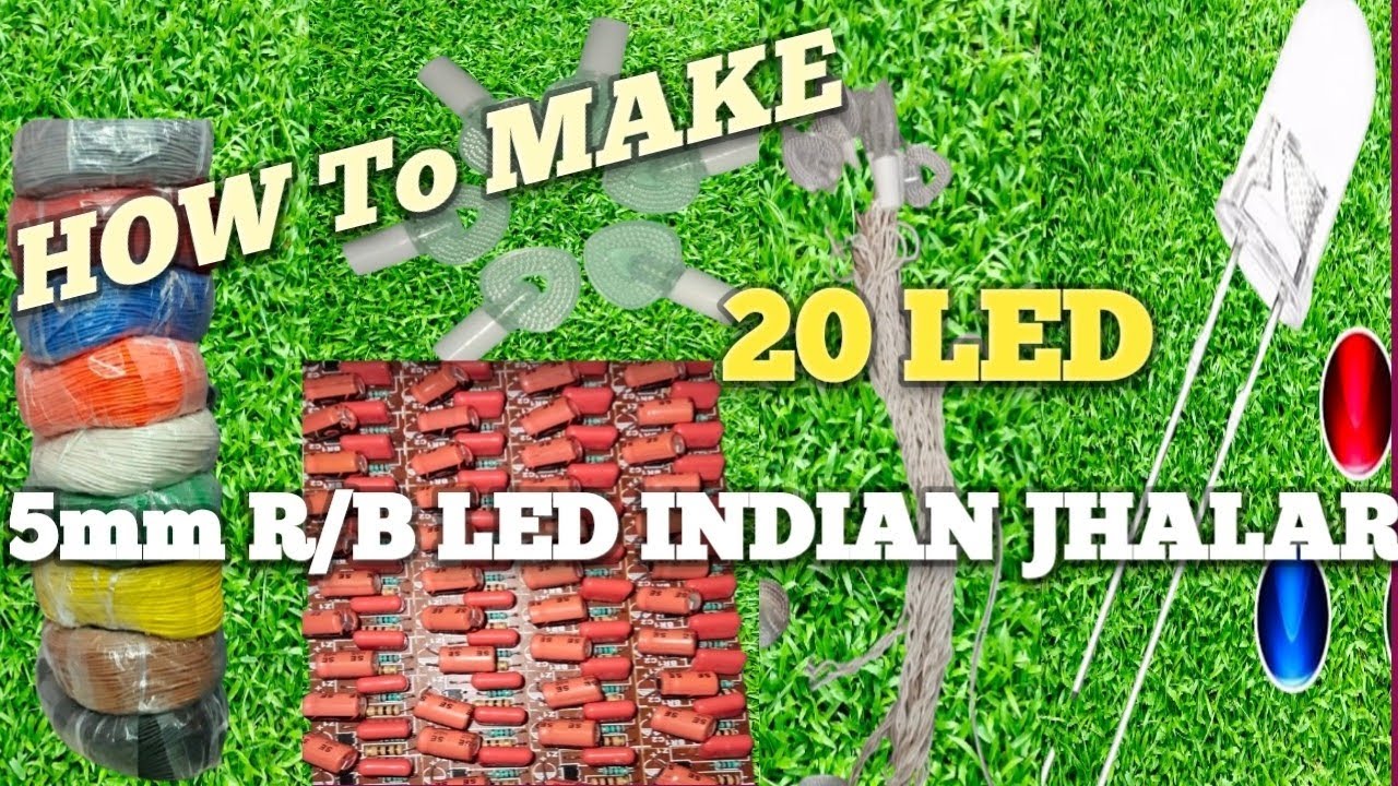 How To make 5mm R/bLed Jhalar Light Easy way To make multi function micro pf Ckt