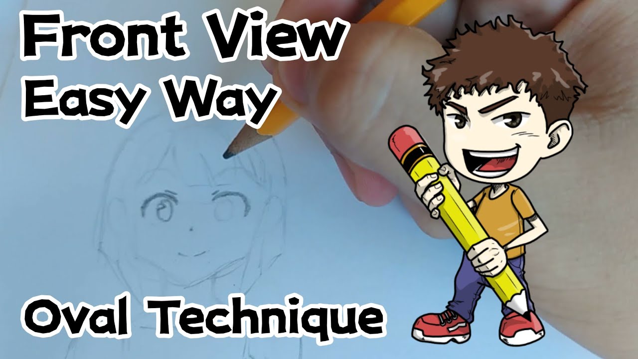 How to Draw anime in easy way | Oval Technique