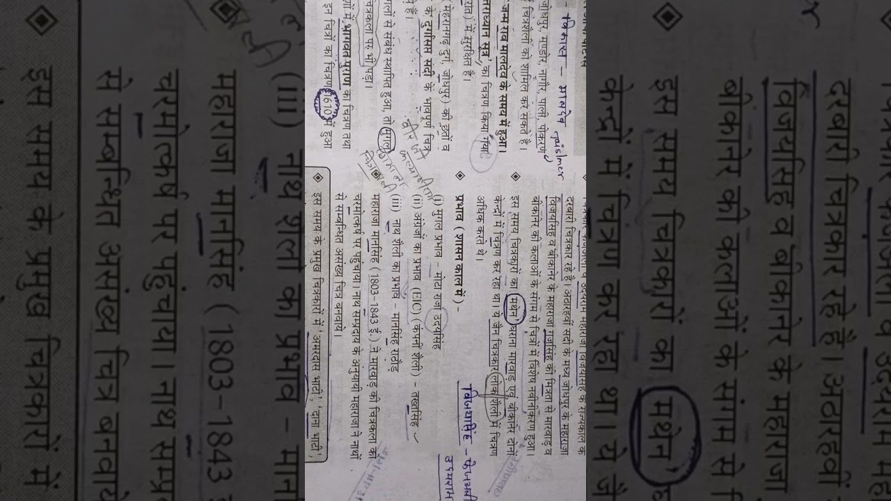 राजस्थान की चित्रकला जोधपुर शैली 