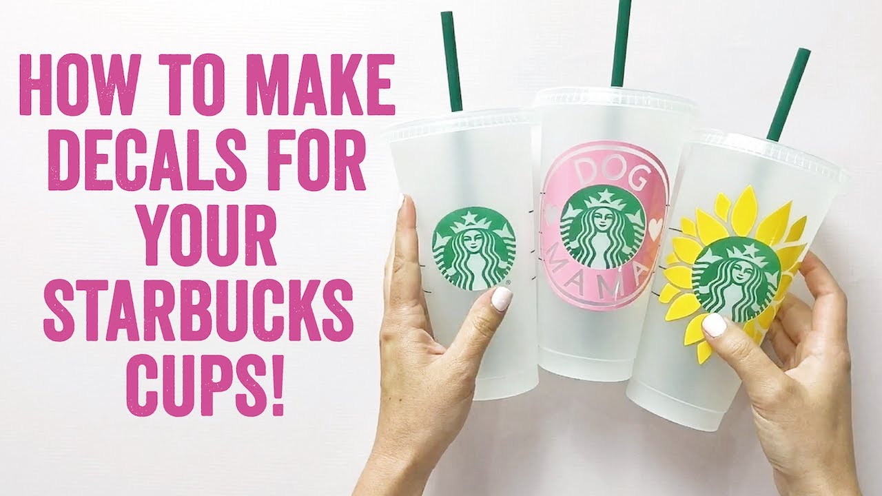 How to Make DIY Starbucks Cup Decals with your Cricut Machine! (FREE SVG TEMPLATE!)