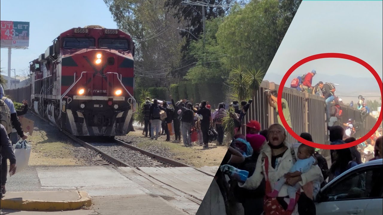 Así SUBEN los MIGRANTES a la BESTIA en IRAPUATO! Impresionante CARAVANA MIGRANTE en México