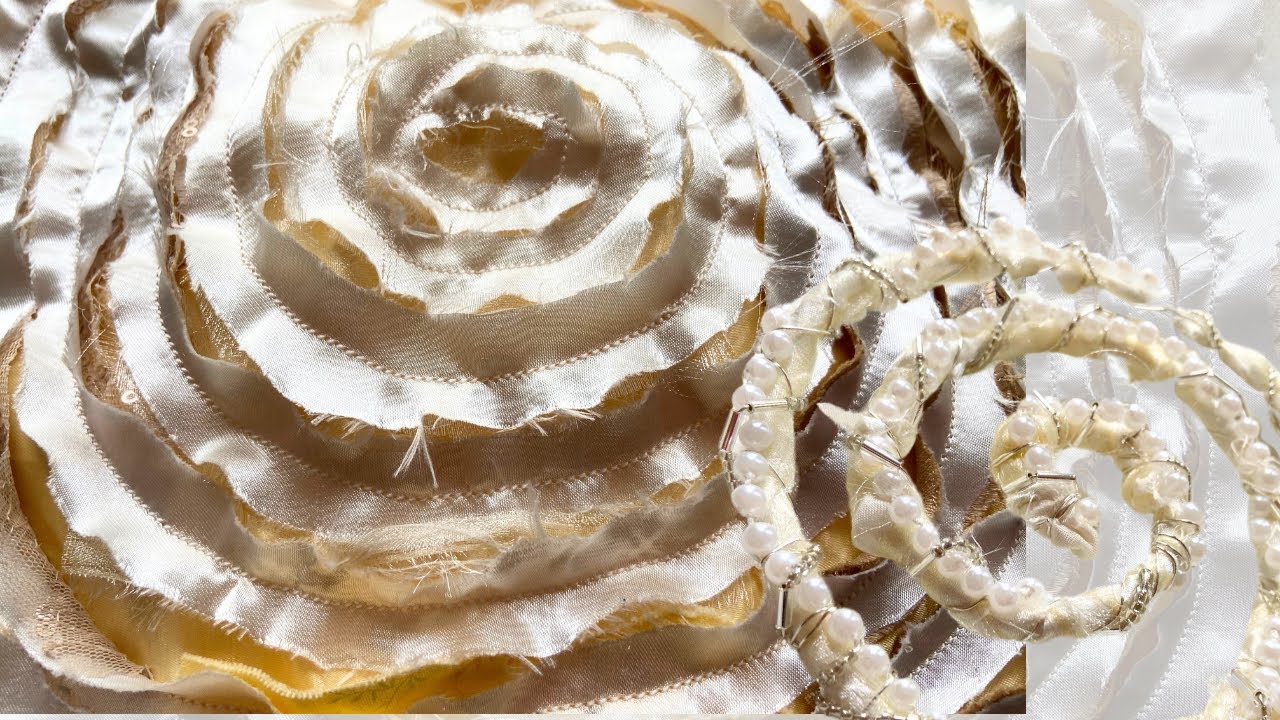 HOW TO MAKE SPIRALS WITH TEXTILE TECHNIQUES | Fabric Slashing | Textile Wraps | Didsbury Art Studio