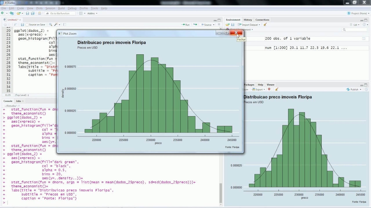 Como gerar histograma e curva normal no R