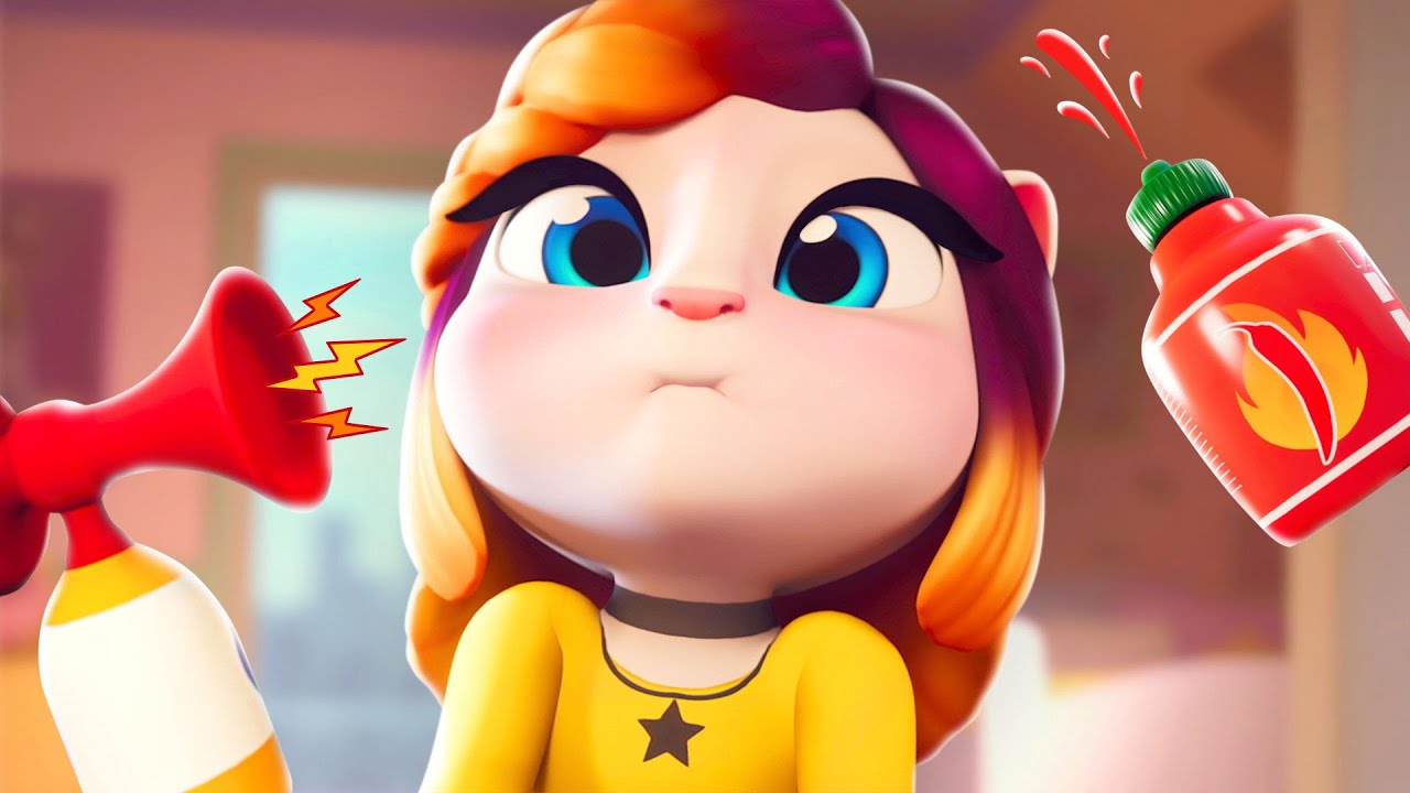 Talking Angela 😼 しゃっくりが止まらない！ Hiccups Won't Stop!⭐ Cartoon For Kids | Super Toons TV アニメ