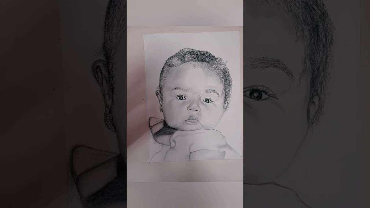 baby drawing |charcoal drawing | penail drawing | potrait